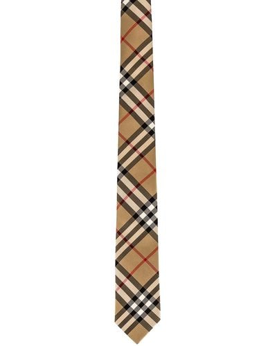 Burberry Check Tie - Natural