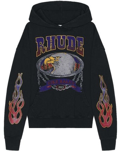 Rhude Screaming Eagle Hoodie - Black