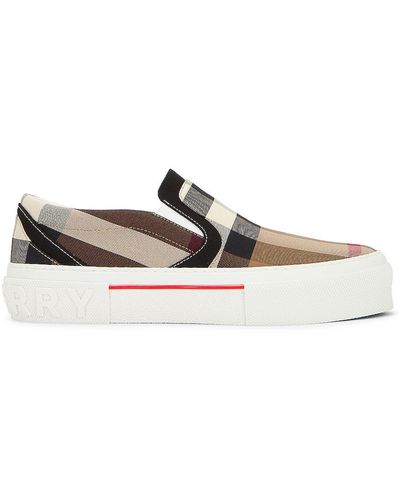 Burberry Vintage Check Canvas Slip-on Sneaker - Brown