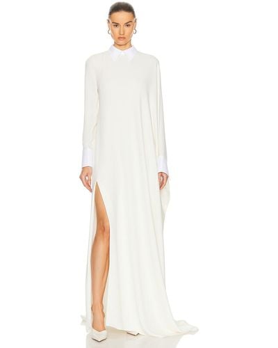 Valentino Long Sleeve Gown - White