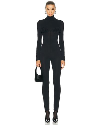 Magda Butrym Long Sleeve Jumpsuit - Black