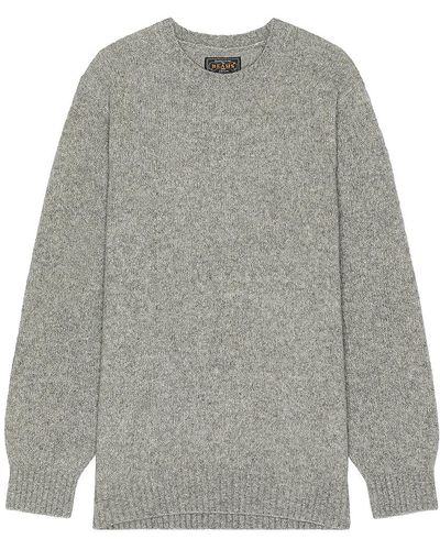 Beams Plus Crew Cashmere Sweater - Gray
