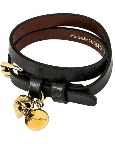Alexander McQueen Double Wrap Bracelet - Black
