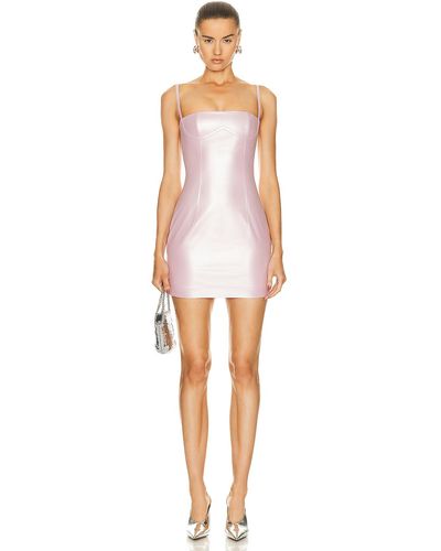 Zeynep Arcay Leather Mini Bra Dress - White