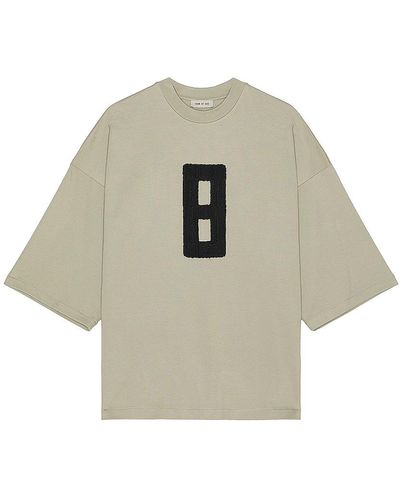 Fear Of God Embroidered 8 Milano Tee - Natural