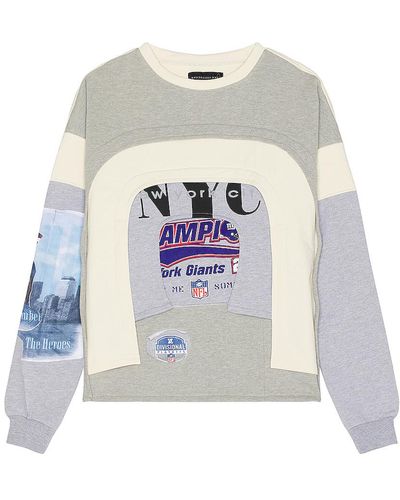 Who Decides War Arched Collage Crewneck Sweater - White