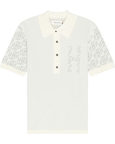 Honor The Gift A-spring Knit H Pattern Polo - White