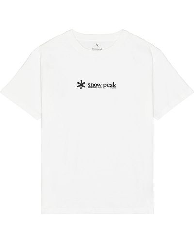 Snow Peak Soft Cotton Logo Short Sleeve T-shirt - White