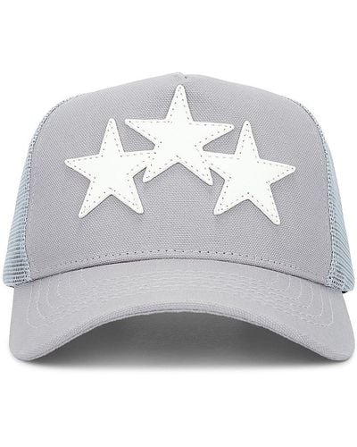Amiri Three Star Trucker Hat - Gray