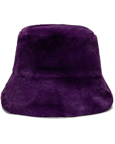 Clyde Faux Fur Bucket Hat - Purple