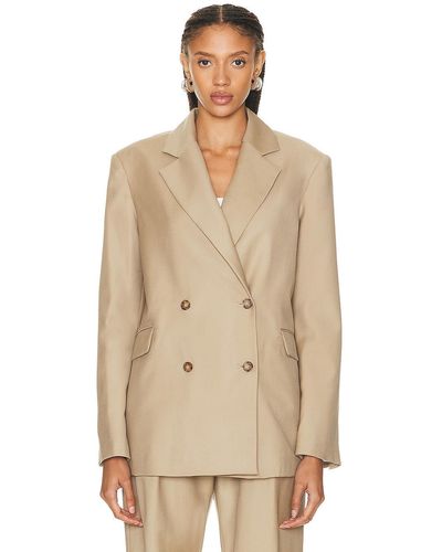 Loulou Studio double-breasted padded coat - Brown