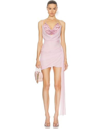 Blumarine Ruched Mini Dress - Pink
