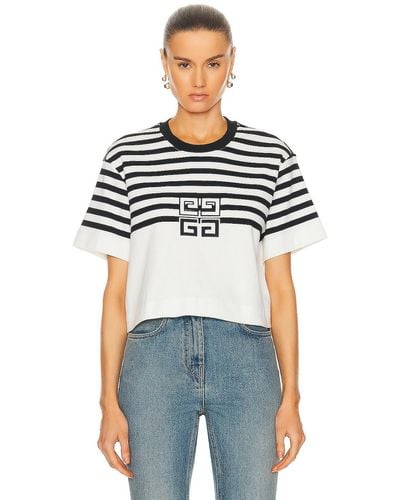 Givenchy Cropped Masculine T Shirt - Blue