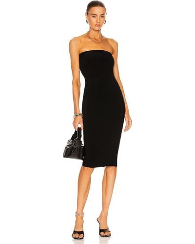 Norma Kamali Strapless Knee-length Fitted Dress - Black