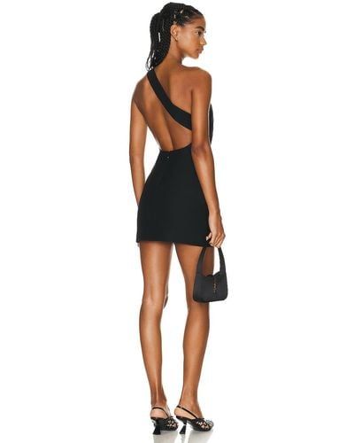 Valentino One Shoulder Mini Dress - Black
