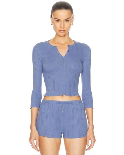 Cou Cou Intimates The Baby Henley Top - Blue