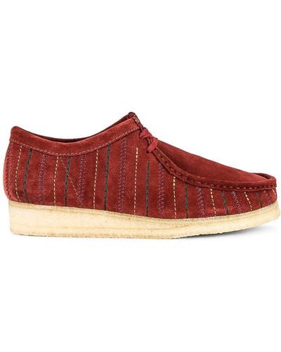 Clarks Wallabee Dance Hall Shoe - Red