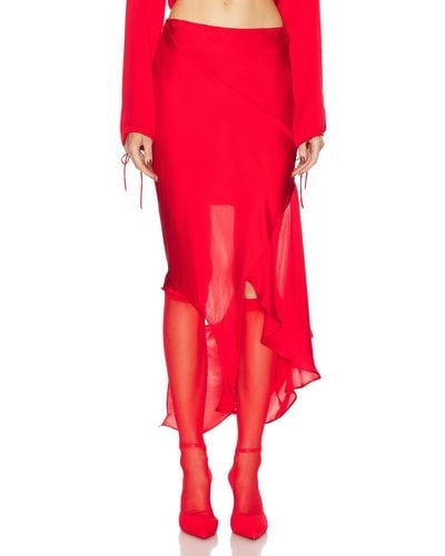 Acne Studios Draped Skirt - Red