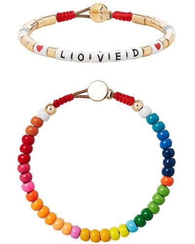 Roxanne Assoulin Loved Rainbow Duo Bracelet - Blue
