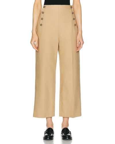 Polo Ralph Lauren Wide Leg Cropped Pant - Natural