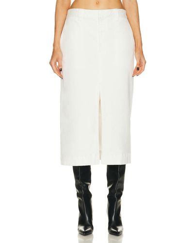 Enza Costa Slit Skirt - White