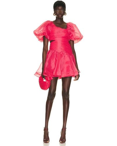 Aje. Joan Puff Sleeve Mini Dress - Pink