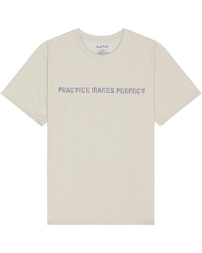 South2 West8 Short Sleeve Crew Neck Tee Practice Makes Perfect - White