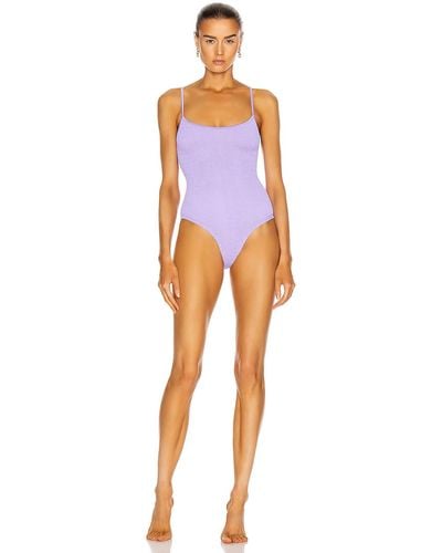 Hunza G Pamela One Piece Swimsuit - Purple