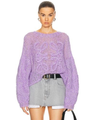 Loewe Anagram Sweater - Purple