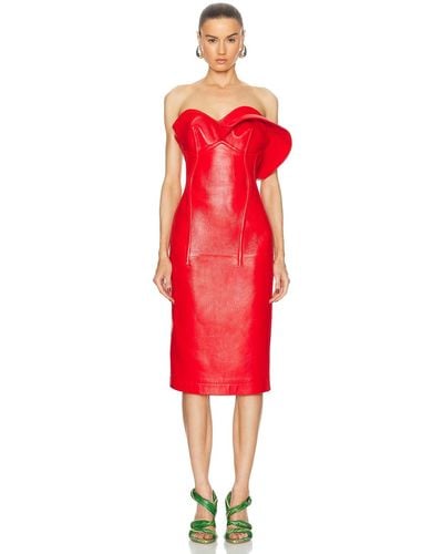 Bottega Veneta Midi Dress - Red