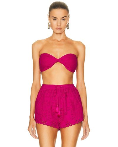 Rococo Sand Moss Bandeau Top - Pink