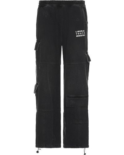 Liberal Youth Ministry Denim Cargo Pants - Black