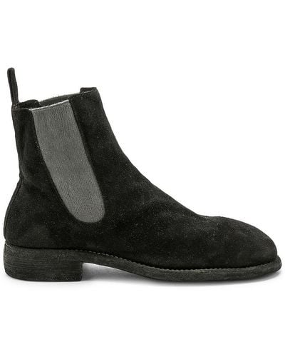 Guidi Suede Chelsea Boots - Black