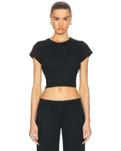 Cou Cou Intimates The Cropped Baby Tee - Black