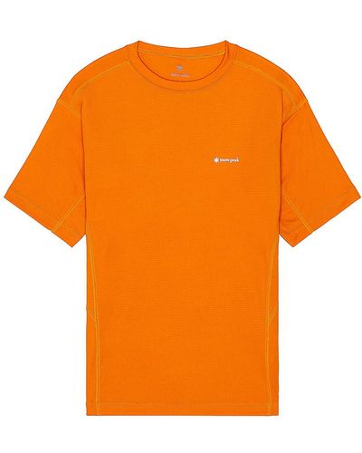 Snow Peak Pe Power Dry Short Sleeve T-shirt - Orange