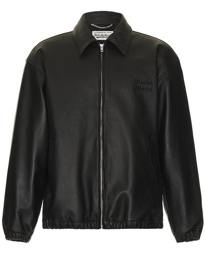 Wacko Maria Leather 50's Jacket - Black