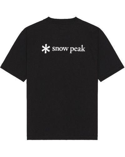 Snow Peak Sp Back Printed Logo T Shirt - Black