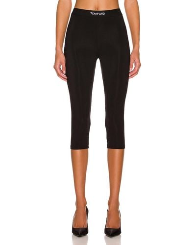 Tom Ford Signature Cropped Yoga Pant - Black