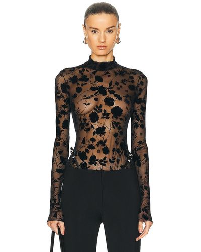 Givenchy All Over Flowers Bodysuit - Black