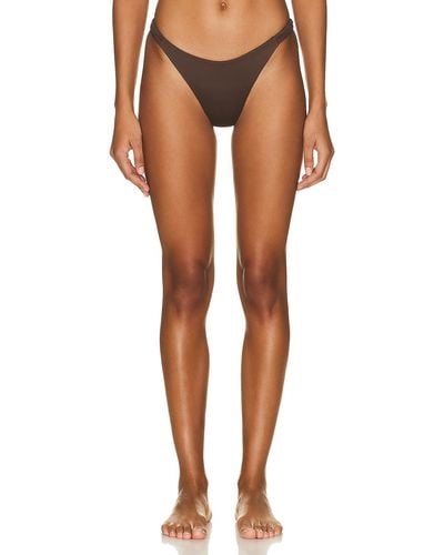 Palm Flavia Side Scrunch Bikini Bottom - Brown