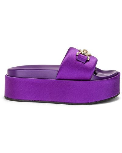 Versace Medusa Platform Sandal - Purple
