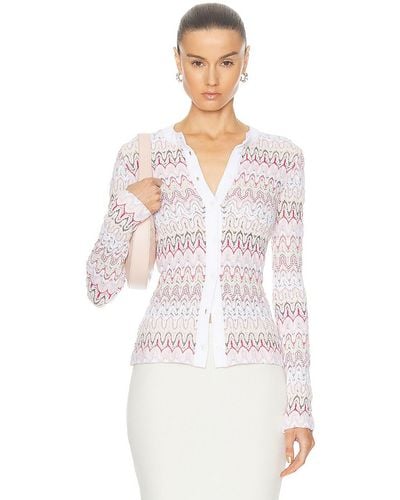 Missoni Flower Lace Buttoned Cardigan - White