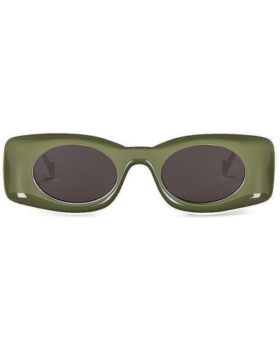 Loewe Paula's Ibiza Rectangle Sunglasses - Green