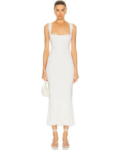 Galvan London Beaded Bridal Atalanta Long Dress - White