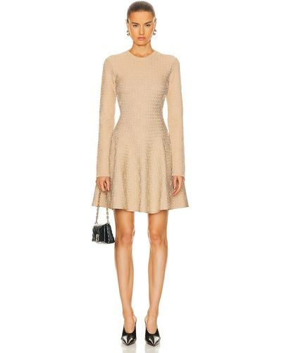 Givenchy Long Sleeve Short Dress - Natural