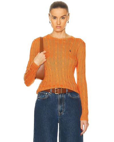 Polo Ralph Lauren Julianna Long Sleeve Pullover Sweater - Orange