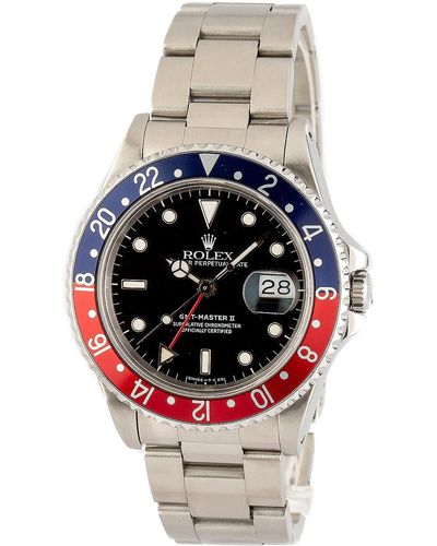 Bob's Watches X Fwrd Renew Rolex Gmt-master Ii Pepsi Bezel 16710 - Gray