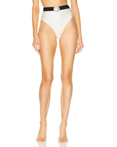 PATBO Seashell High Cut Bikini Bottom - White
