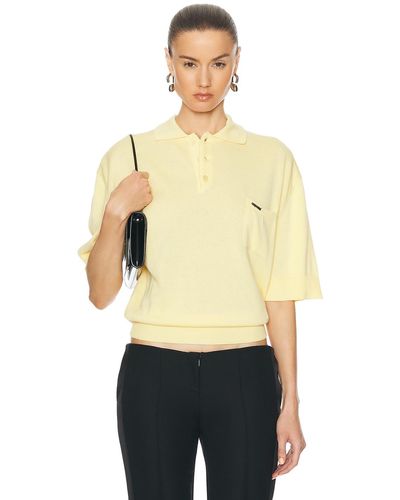 Coperni Knotted Short Sleeved Polo Top - Natural