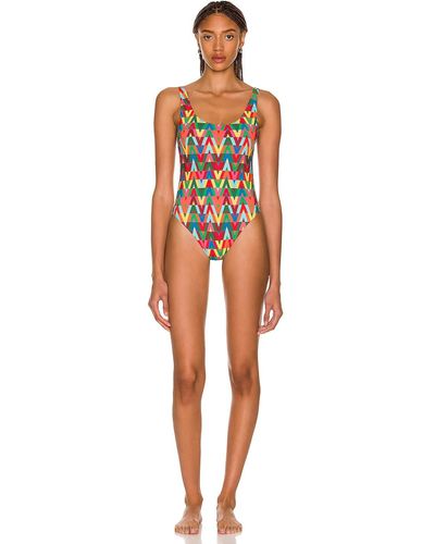 Valentino Optical V One Piece Swimsuit - Multicolor